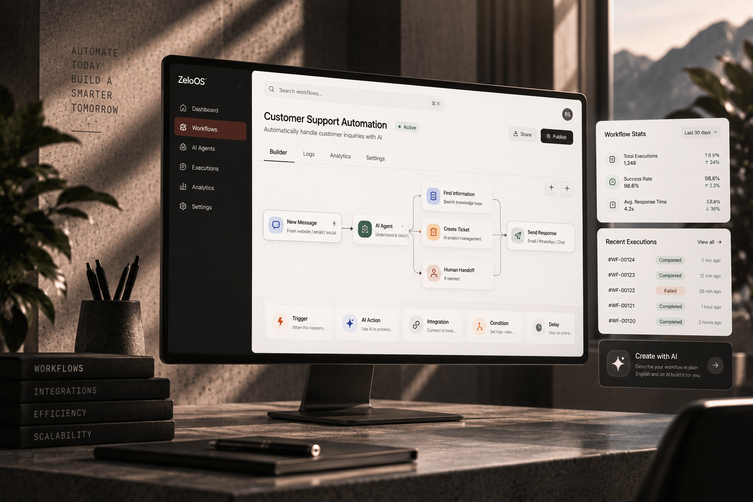 AI workflows and automation systems by ZeloOS