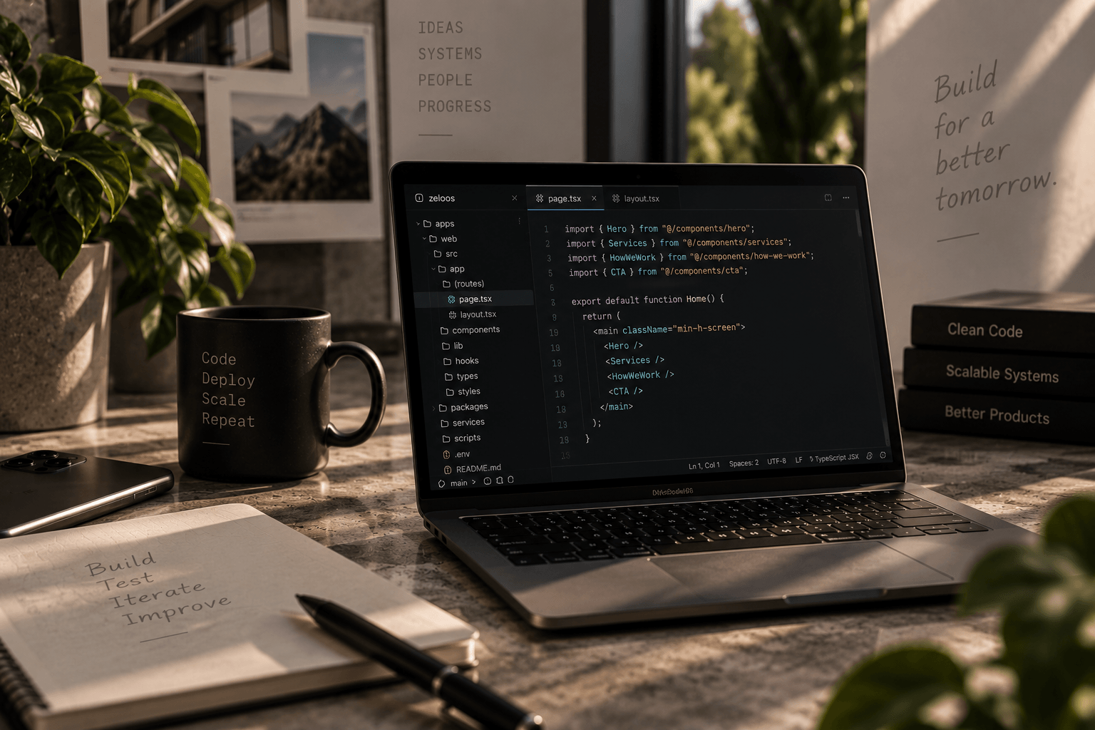 Build phase - Design and development, regular updates, testing and refinement